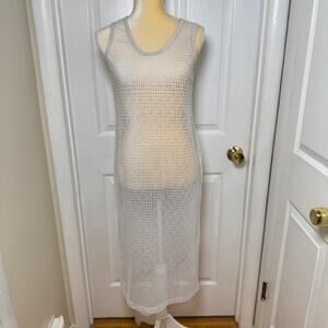 Venus Swimwear White Open Knit Mesh Maxi Coverup - Size M
